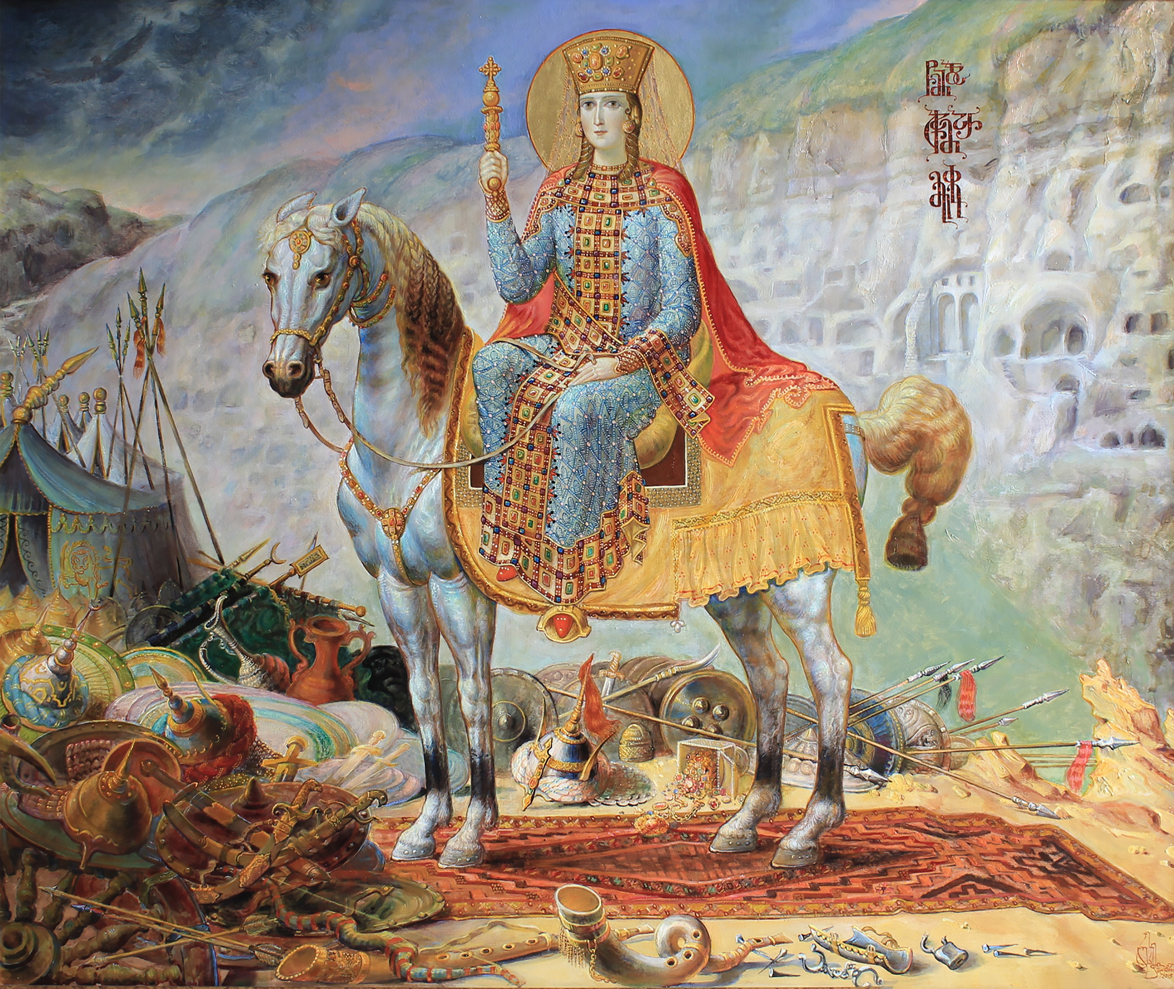 Painting of Queen Tamar of Georgia (+1213)